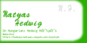 matyas hedwig business card